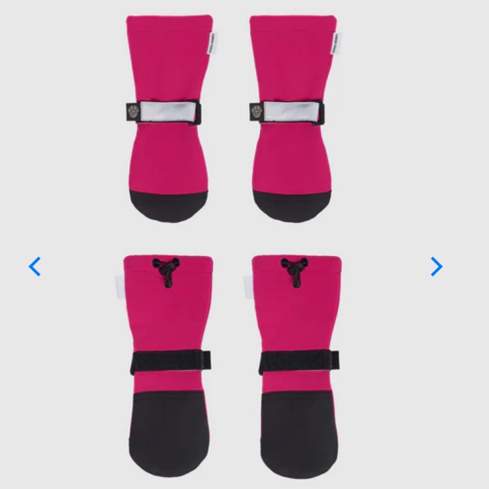 Canada Pooch Soft Shield Dog Boots, 4 per pack, size 2, pink